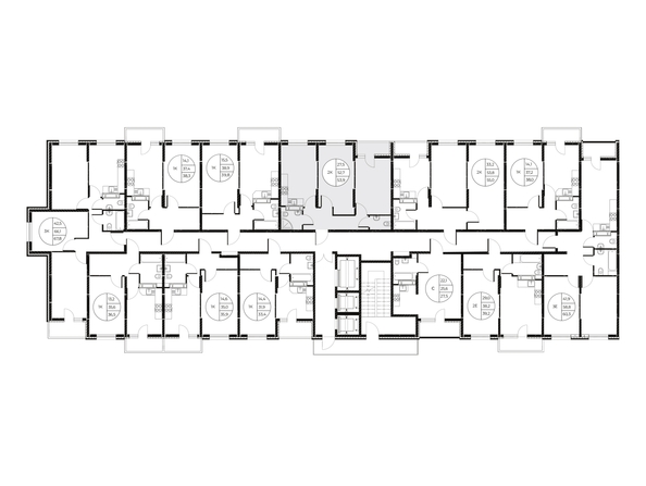 
  Продается 2-комн. квартира, 53.9 м², ЖК Панорама на Театральном, литера 1
. Фото 3.