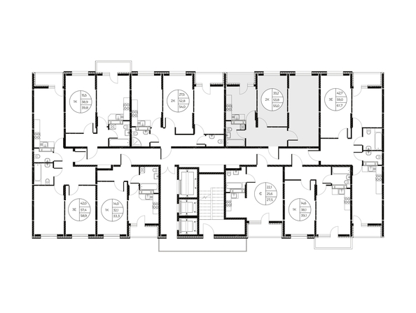 
  Продается 2-комн. квартира, 55 м², ЖК Панорама на Театральном, литера 1
. Фото 2.