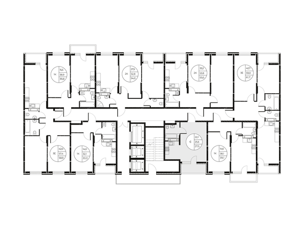 
  Продается студия, 27.5 м², ЖК Панорама на Театральном, литера 1
. Фото 3.