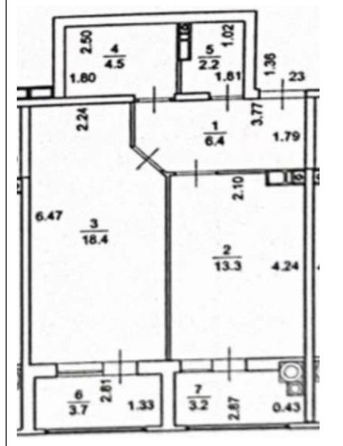 
   Продам 1-комнатную, 50 м², Берберовская ул, 8

. Фото 1.