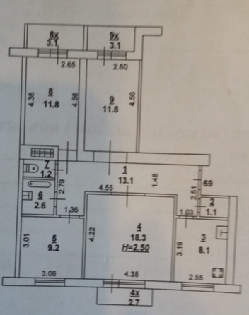 
   Продам 4-комнатную, 82 м², Абаканская ул, 24

. Фото 20.