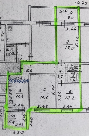 
  Продается 3-комн. квартира, 85 м², Мечникова ул, д. 142а
. Фото 14.