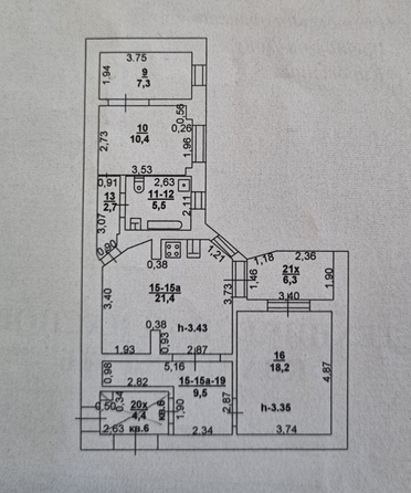 
  Продается 3-комн. квартира, 81.3 м², Чехова пр-кт, д. 23
. Фото 34.
