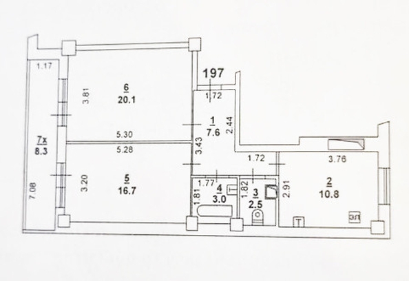 
  Продается 2-комн. квартира, 65 м², Извилистая ул, д. 21
. Фото 16.