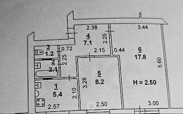 
  Продается 2-комн. квартира, 42 м², 40-летия Победы пр-кт, д. 13/3
. Фото 8.
