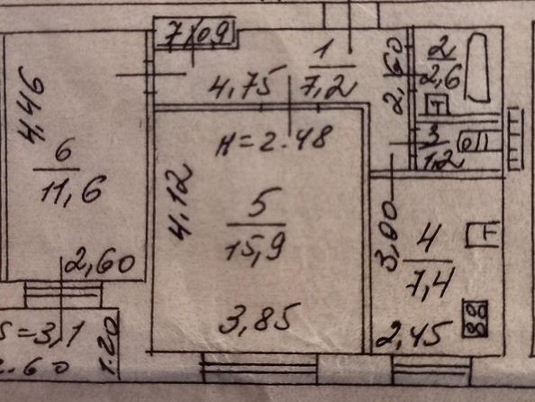 
  Продается 2-комн. квартира, 50 м², Ворошиловский пр-кт, д. 91/1
. Фото 7.