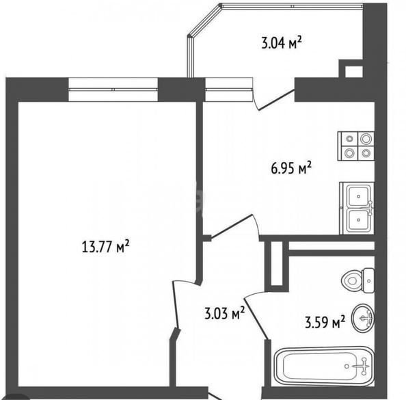 
  Продается 1-комн. квартира, 30 м², Городовикова ул, д. 38
. Фото 24.