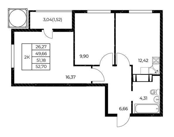 
  Продается 2-комн. квартира, 52.7 м², ЖК Звезда Столицы 2
. Фото 1.