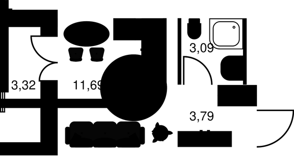 
  Продается студия, 22.04 м², ЖК Культура, дом 2
. Фото 1.