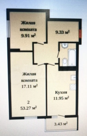 
  Продается 2-комн. квартира, 52 м², ЖК Западные Аллеи, литера 4.2
. Фото 10.