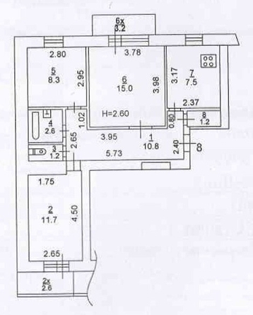 
  Продается 3-комн. квартира, 64.1 м², Стачки пр-кт, д. 208
. Фото 1.