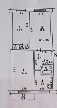 
  Продается 3-комн. квартира, 62 м², Штахановского ул, д. 9
. Фото 12.