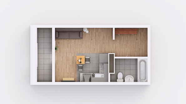 
  Продается студия, 27.35 м², ЖК Frame (Фрейм), 11В
. Фото 2.