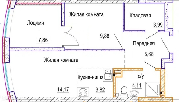 
  Продается 2-комн. квартира, 50 м², Береговая ул, д. 73/2
. Фото 1.