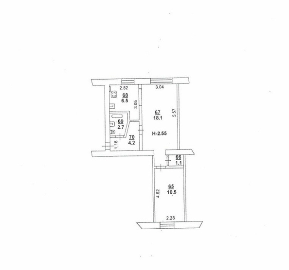 
  Продается 2-комн. квартира, 43.1 м², Шолохова пр-кт, д. 298
. Фото 12.