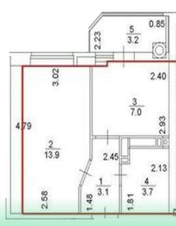 
  Продается 1-комн. квартира, 30 м², Городовикова ул, д. 38
. Фото 24.