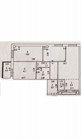 
  Продается 3-комн. квартира, 92 м², 18-я линия ул, д. 3
. Фото 25.