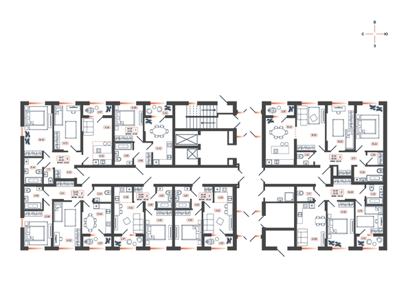 
  Продается 2-комн. квартира, 59.08 м², ЖК Темп, дом 1
. Фото 16.