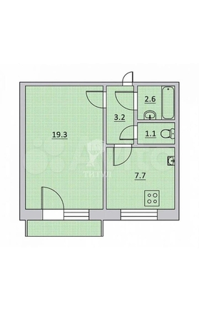 
  Продается 1-комн. квартира, 33.9 м², Жмайлова ул, д. 23/1
. Фото 9.