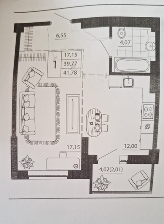 
  Продается 1-комн. квартира, 41.78 м², 26-го Июня ул, д. 35/2
. Фото 8.