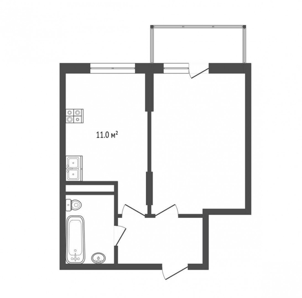 
  Продается 1-комн. квартира, 39 м², ЖК Западные Аллеи, литера 4.2
. Фото 27.