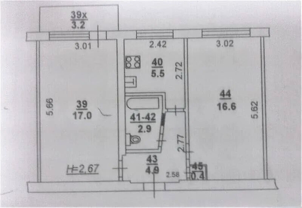 
  Продается 2-комн. квартира, 45 м², Октябрьская ул, д. 118
. Фото 17.