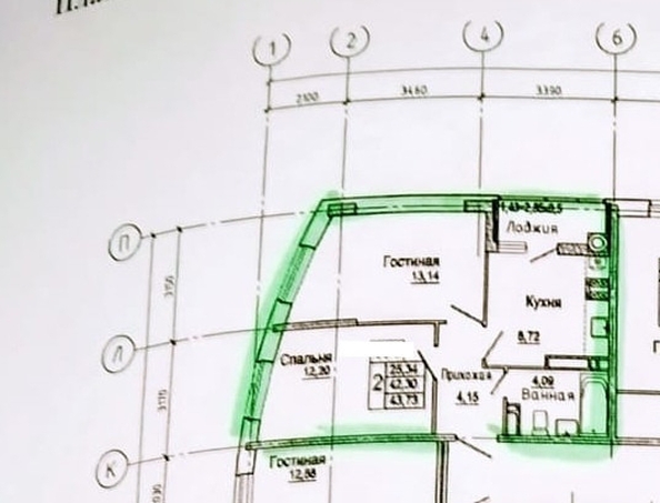 
  Продается 2-комн. квартира, 44 м², Городовикова ул, д. 34
. Фото 22.