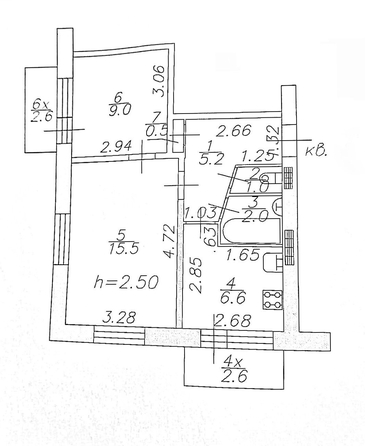 
  Продается 2-комн. квартира, 40 м², Дачная ул, д. 14
. Фото 15.