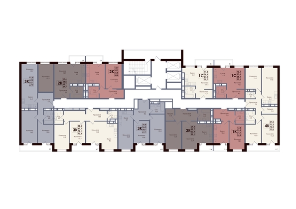 
  Продается 3-комн. квартира 65.1 м², в ЖК Академия, 3 этап. Фото 2.