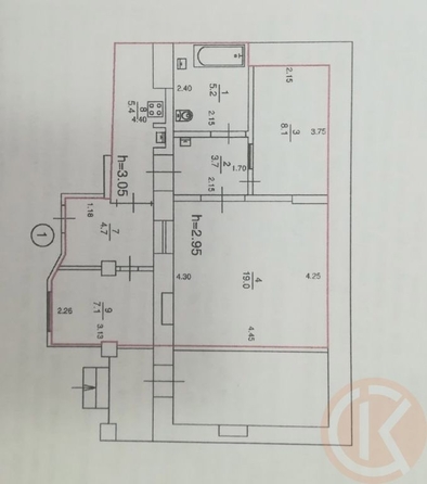 
  Продается 3-комн. квартира 54 м². Фото 19.