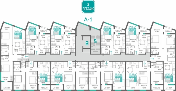 
  Продается 2-комн. квартира 64.5 м², в ЖК Барбарис. Фото 1.