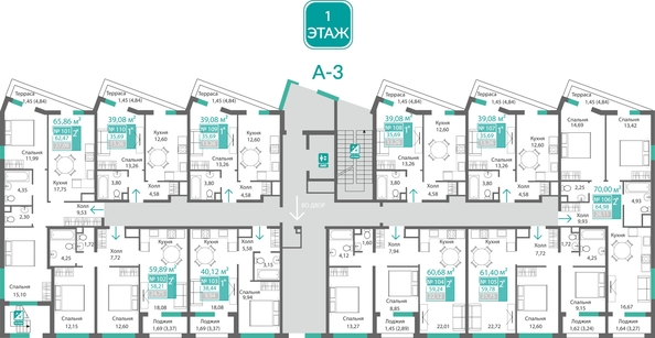 
  Продается 2-комн. квартира 62.47 м², в ЖК Подсолнух. Фото 1.
