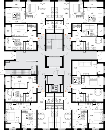 
  Продается 1-комн. квартира 40.89 м², в ЖК Листория, этап 3. Фото 1.