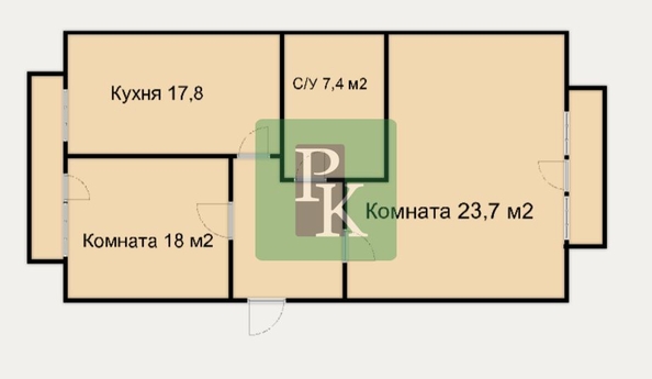
  Продается 2-комн. квартира 73.9 м². Фото 17.