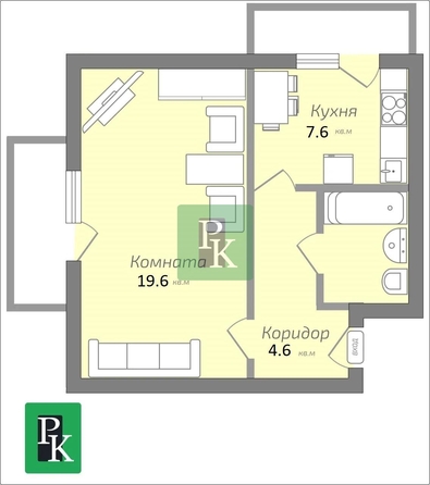 
  Продается 1-комн. квартира 38 м². Фото 20.