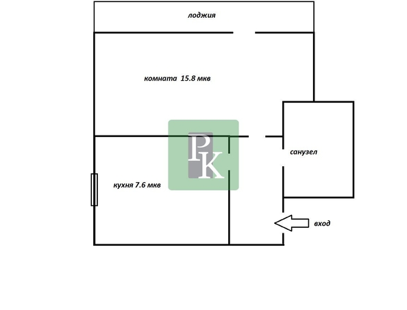
  Продается 1-комн. квартира 33 м². Фото 26.