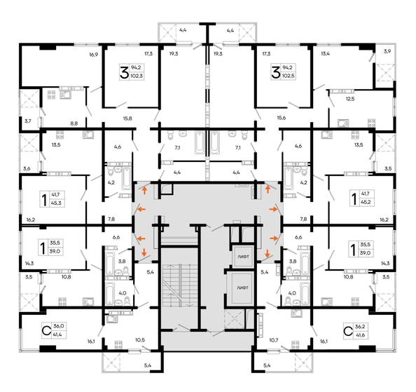 
  Продается 3-комн. квартира 102.3 м², в ЖК Поэма. Фото 1.