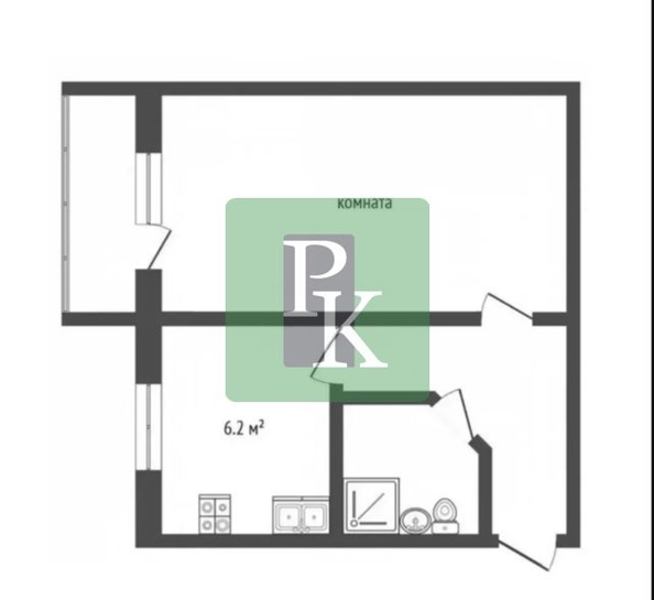 
  Продается 1-комн. квартира 31.8 м². Фото 12.