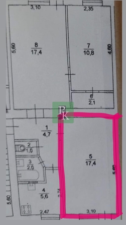 
  Продается 3-комн. квартира 62.4 м². Фото 11.