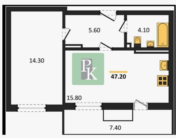 
  Продается 1-комн. квартира 47.2 м². Фото 18.