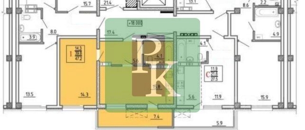 
  Продается 1-комн. квартира 47 м². Фото 10.