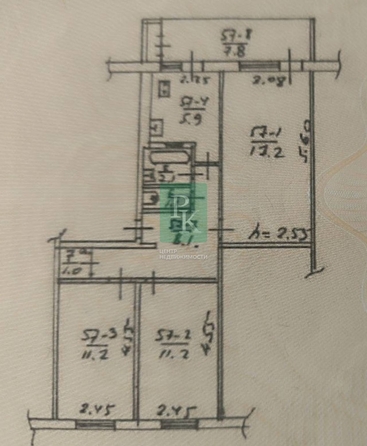 
  Продается 3-комн. квартира 54 м². Фото 23.