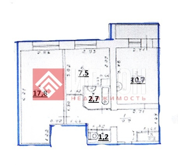 
  Продается 2-комн. квартира 49.9 м². Фото 2.