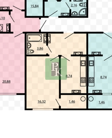 
  Продается 1-комн. квартира 38 м². Фото 7.