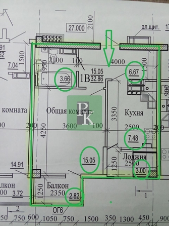 
  Продается 1-комн. квартира 32.1 м². Фото 25.