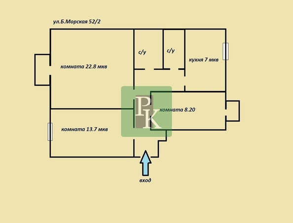 
  Продается 3-комн. квартира 64.4 м². Фото 34.
