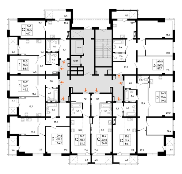 
  Продается 2-комн. квартира 79.3 м², в ЖК Моне. Фото 1.