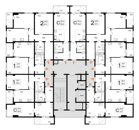 
  Продается 2-комн. квартира 67.4 м², в ЖК Поэма. Фото 1.