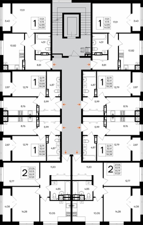 
  Продается 1-комн. квартира 44.55 м², в ЖК Сезоны. Фото 1.