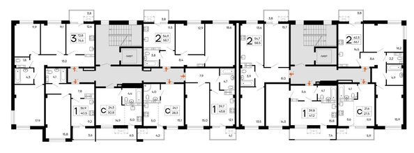 
  Продается 3-комн. квартира 76.6 м², в ЖК Доброгород. Фото 1.